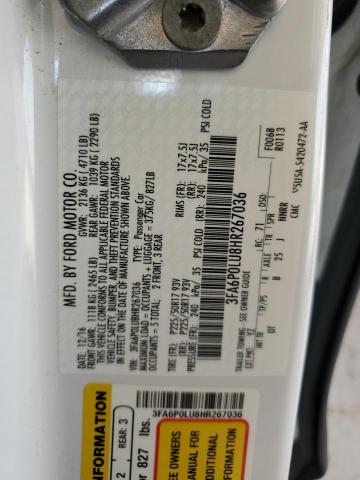 3FA6P0LU8HR267036 Ford FUSION SE