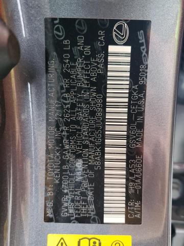 58ABK1GG5JU089980 Lexus ES 350