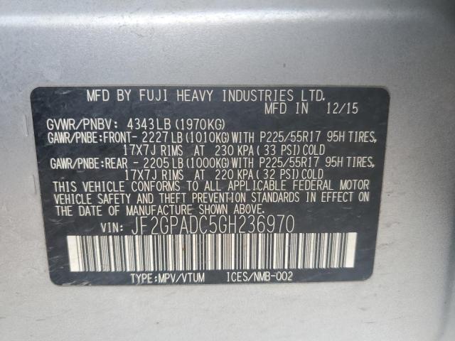 JF2GPADC5GH236970 Subaru Crosstrek