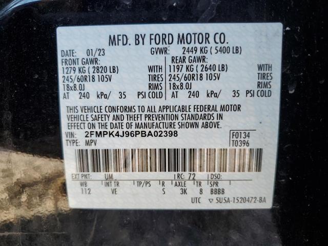 2FMPK4J96PBA02398 Ford EDGE SEL