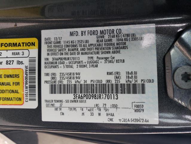 3FA6P0D98JR170113 Ford FUSION TIT