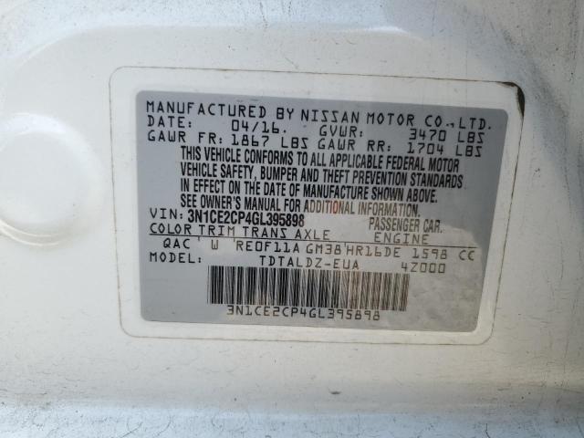 3N1CE2CP4GL395898 Nissan VERSA NOTE