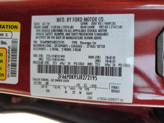 3FA6P0K95JR272195 Ford FUSION TIT