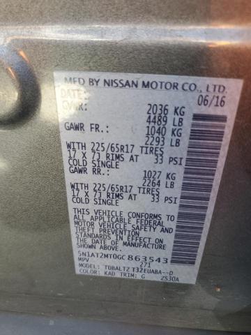 5N1AT2MT0GC863543 Nissan ROGUE S