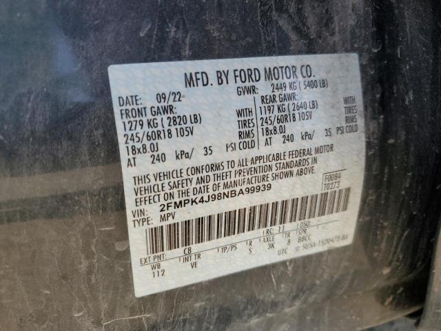 2FMPK4J98NBA99939 Ford EDGE SEL