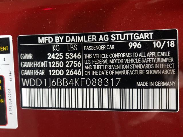 WDD1J6BB4KF088317 Mercedes-Benz E AMG 53