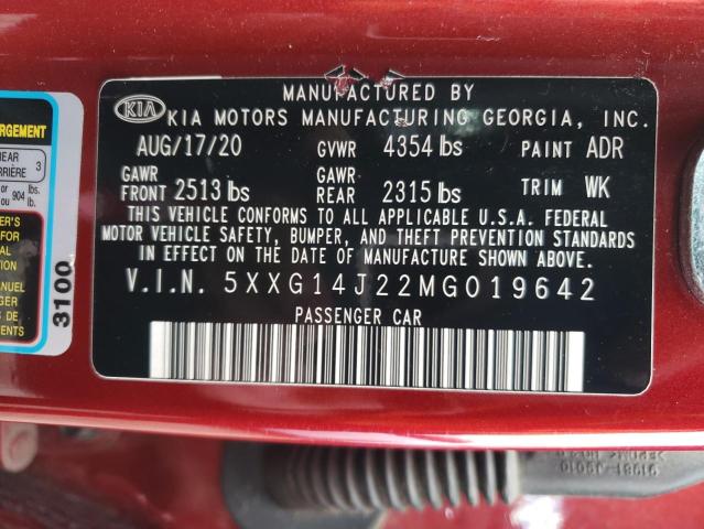 5XXG14J22MG019642 KIA K5 LXS