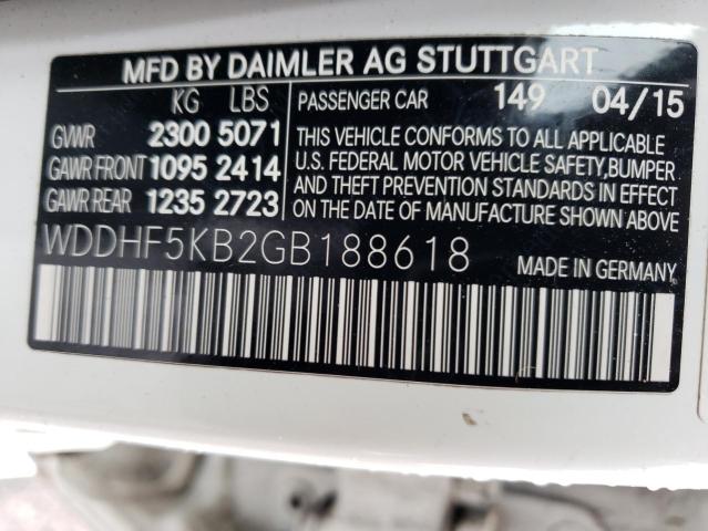WDDHF5KB2GB188618 Mercedes-Benz E 350