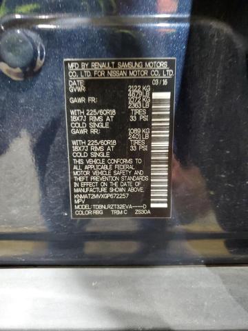 KNMAT2MVXGP672257 Nissan ROGUE S