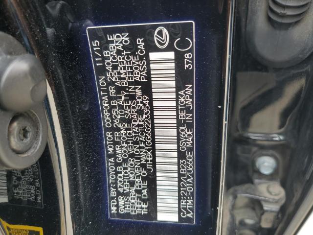 JTHBK1GG6G2233549 Lexus ES 350
