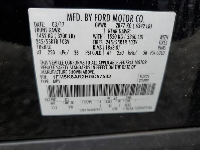 2017 FORD EXPLORER P 1FM5K8AR2HGC57543  71324184