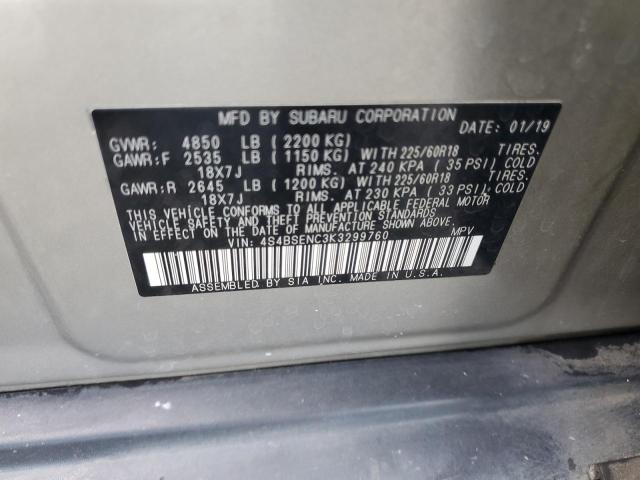4S4BSENC3K3299760 Subaru OUTBACK 3.
