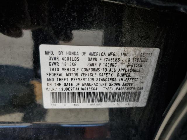 19UDE2F34HA016564 Acura ILX BASE W