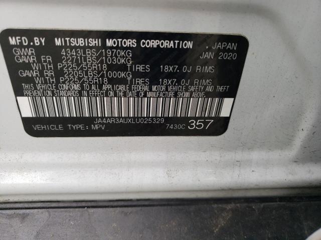 JA4AR3AUXLU025329 Mitsubishi Outlander