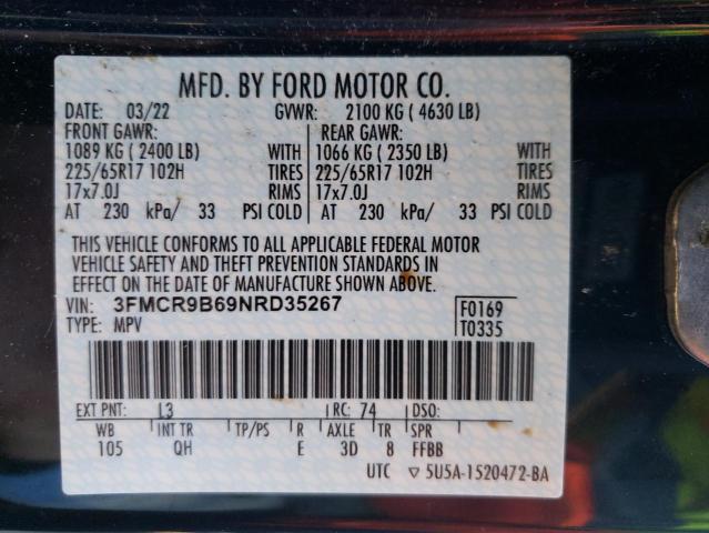 3FMCR9B69NRD35267 Ford dragon