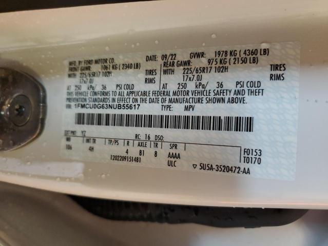 1FMCU0G63NUB55617 Ford ESCAPE SE