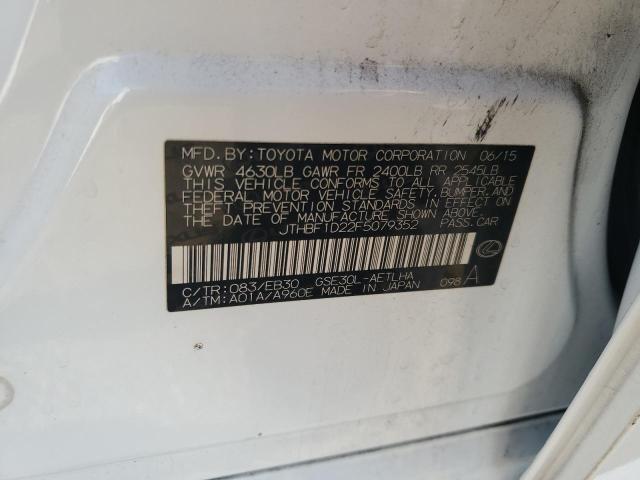 JTHBF1D22F5079352 Lexus IS 250