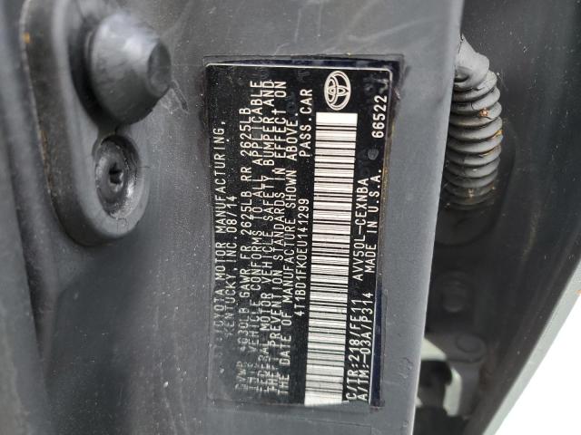 4T1BD1FK0EU141299 Toyota CAMRY HYBR