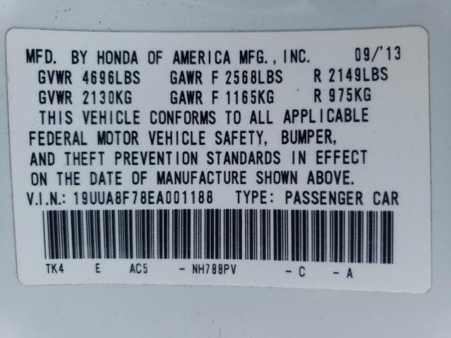 19UUA8F78EA001188 Acura Tl Advance