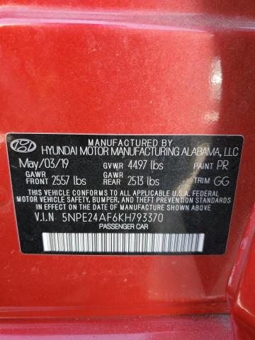 5NPE24AF6KH793370 Hyundai gdi theta-ii