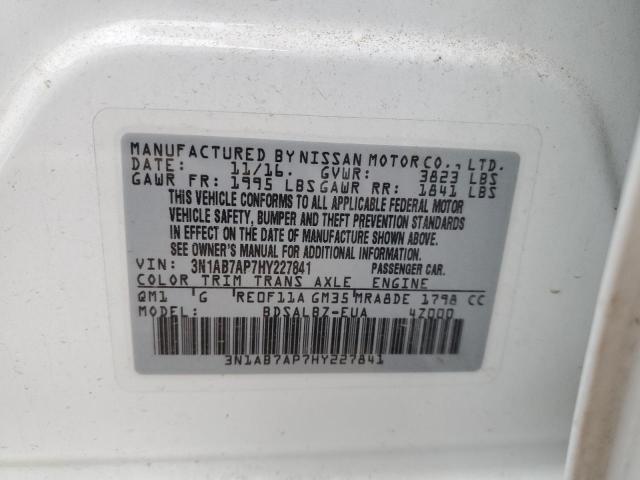 3N1AB7AP7HY227841 Nissan SENTRA S