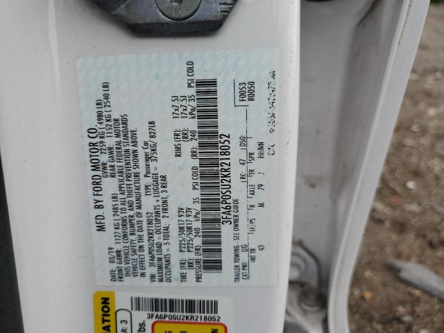 3FA6P0SU2KR218052 Ford FUSION TIT
