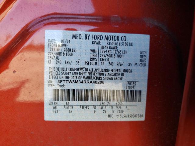3FTTW8M34RRA40206 Ford Maverick L
