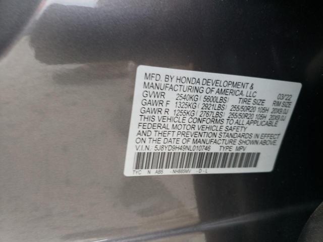 5J8YD9H49NL010746 Acura Mdx Technology