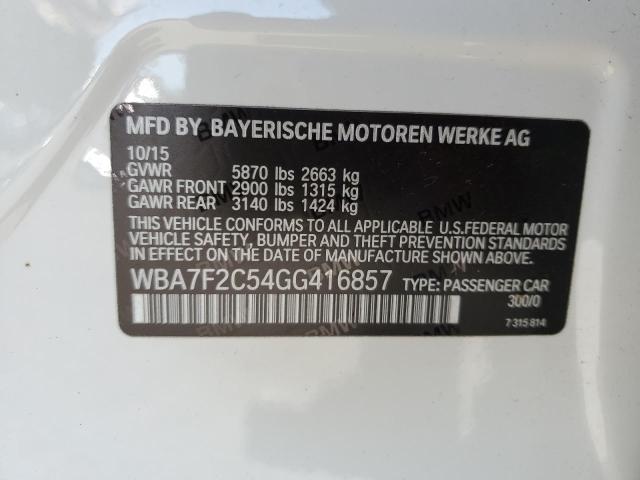 WBA7F2C54GG416857 BMW 750 Xi