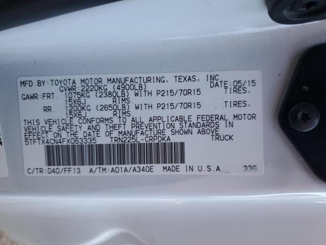 5TFTX4CN4FX063335 Toyota Tacoma Access Cab