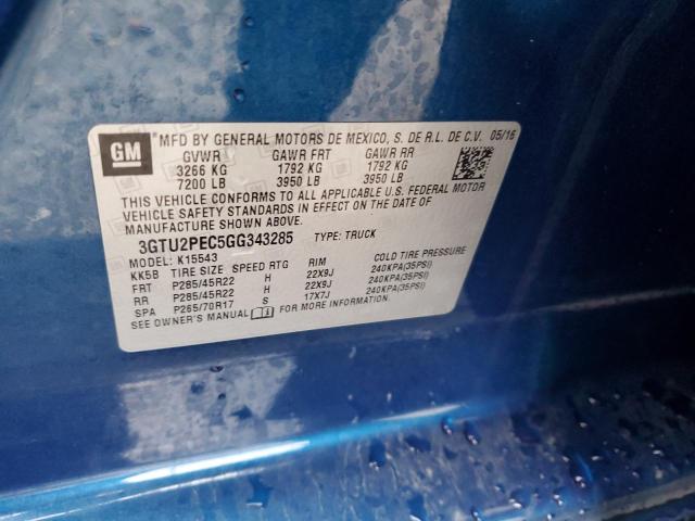 3GTU2PEC5GG343285 GMC Sierra K1500 Denali