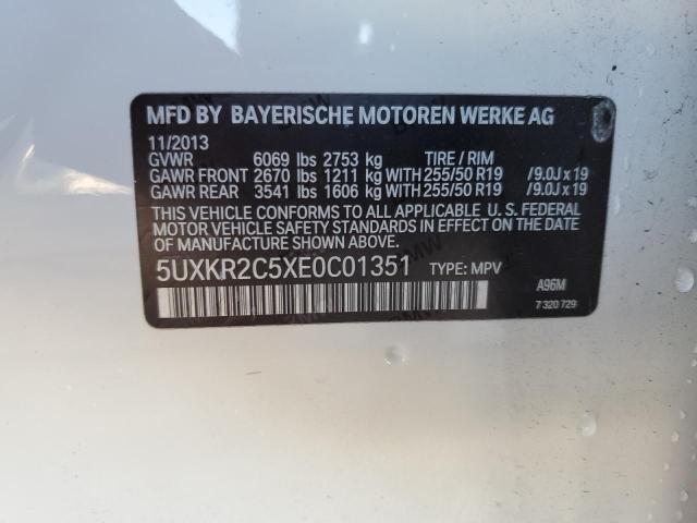 5UXKR2C5XE0C01351 BMW X5 Sdrive35i