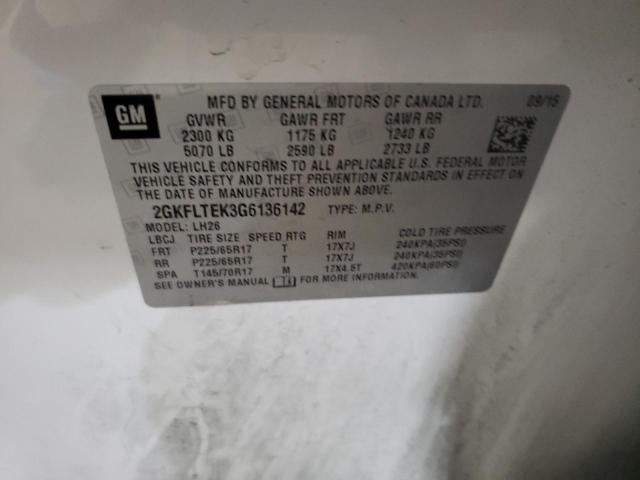 2GKFLTEK3G6136142 GMC Terrain Sle