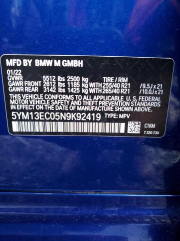 5YM13EC05N9K92419 BMW X3 M