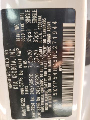 5XYP54HC6NG271944 KIA Telluride Sx