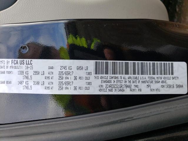 2C4RDGCG1GR178402 Dodge Grand Caravan Sxt