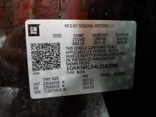 1GKKNRLS4LZ181006 GMC ACADIA SLE