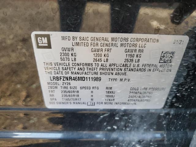 LRBFZNR46MD111989 Buick Envision Essence