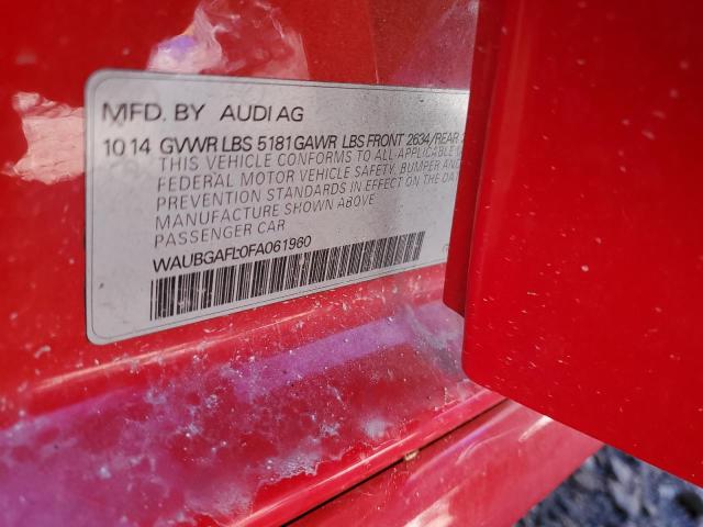 WAUBGAFL0FA061960 Audi S4 Premium Plus