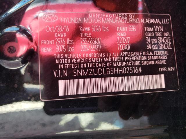 5NMZUDLB5HH025164 Hyundai SANTA FE SPORT