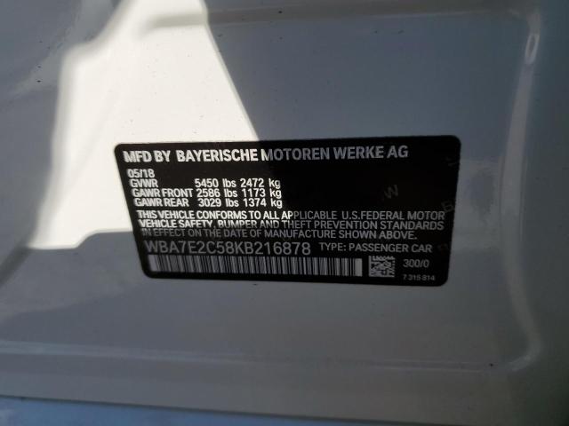WBA7E2C58KB216878 BMW 740 I