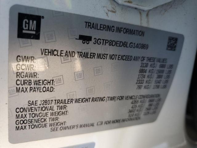 3GTP8DED6LG140869 GMC Sierra C1500 Slt