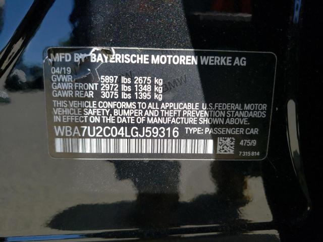 WBA7U2C04LGJ59316 BMW 750 Xi