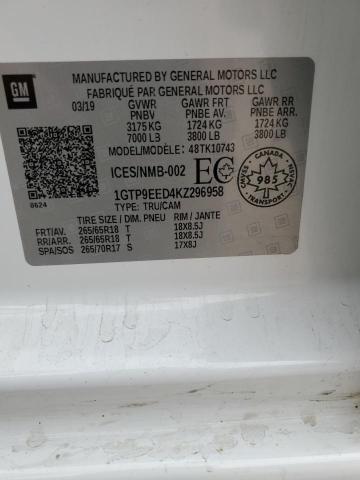 1GTP9EED4KZ296958 GMC Sierra K1500 At4