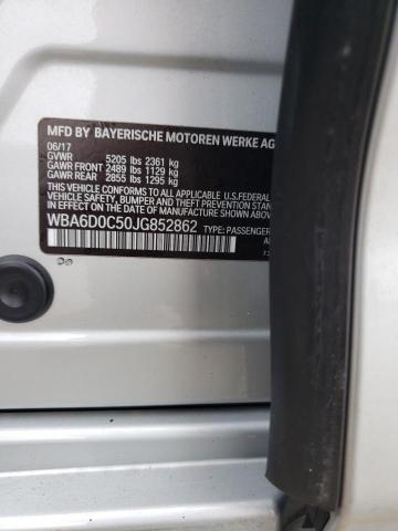 WBA6D0C50JG852862 BMW 640 I Gran Coupe