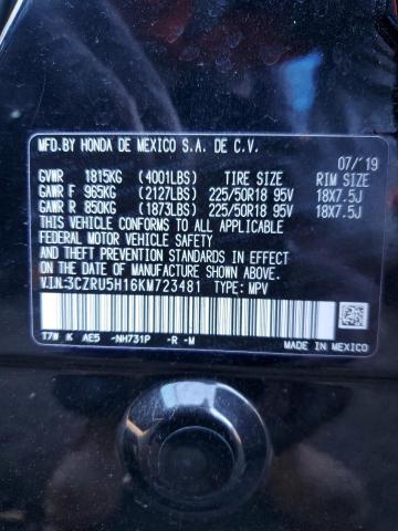 3CZRU5H16KM723481 Honda HR-V SPORT