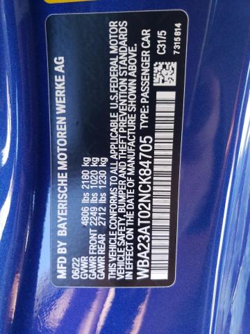 WBA23AT02NCK84705 BMW 430I