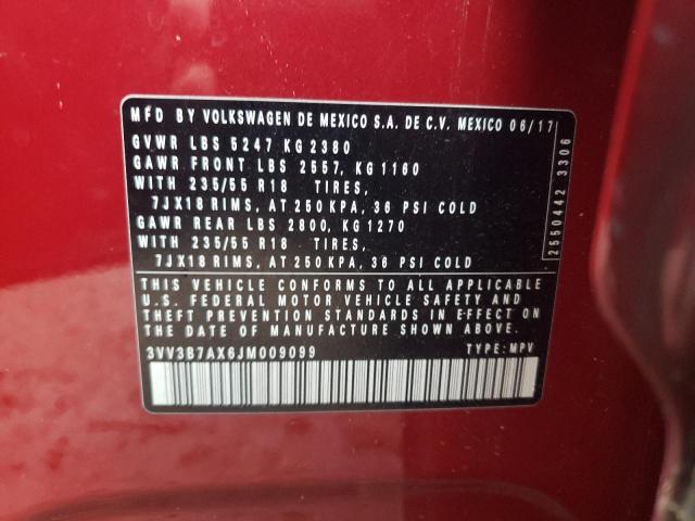 3VV3B7AX6JM009099 Volkswagen TIGUAN SE