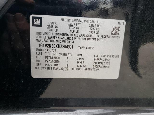 1GTV2NECXHZ204991 GMC Sierra K1500 Slt