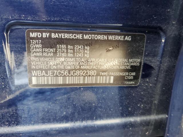 WBAJE7C56JG892380 BMW 540 XI